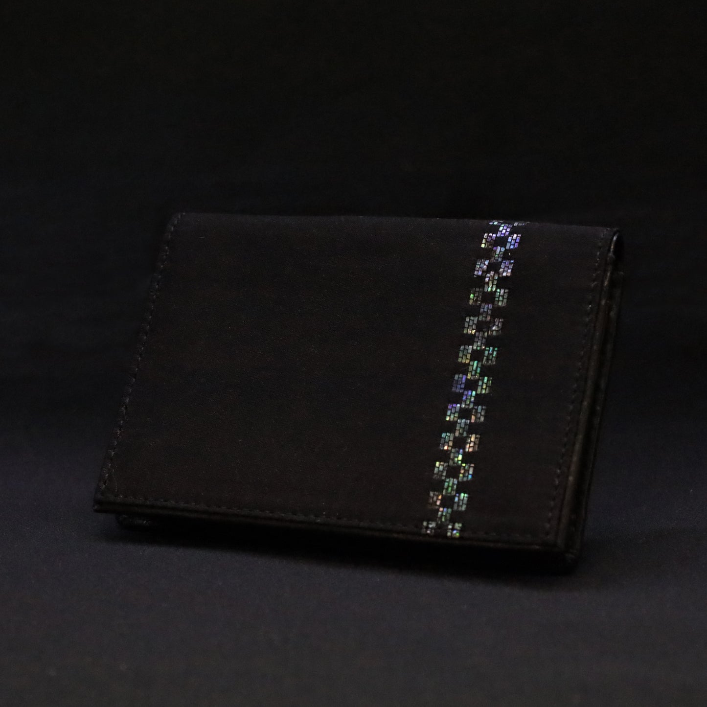 Card Case v.2, ichimatsu line, black