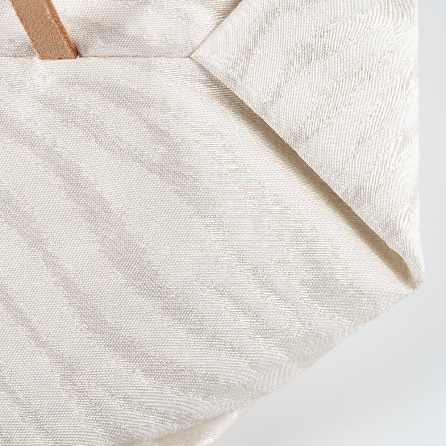 White Zebra-Stripe Silk & PE Handbag