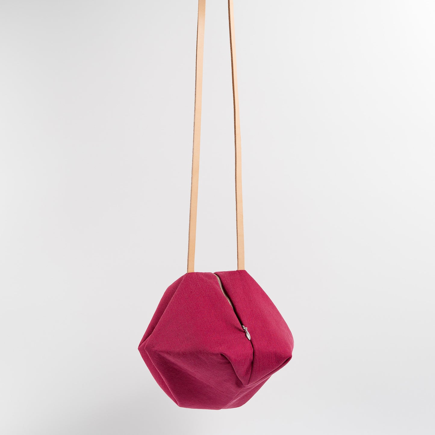 Magenta Silk & Rice Paper Handbag