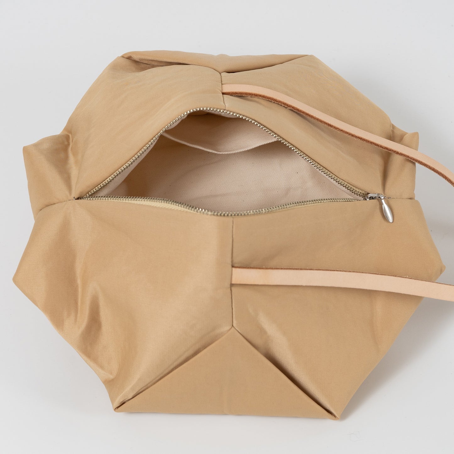 Beige Rice Paper & PE Handbag