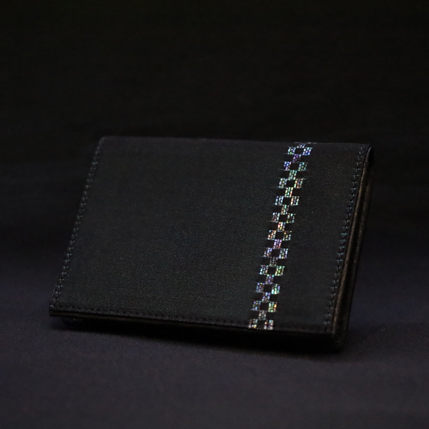 Card Case v.2, ichimatsu line, green