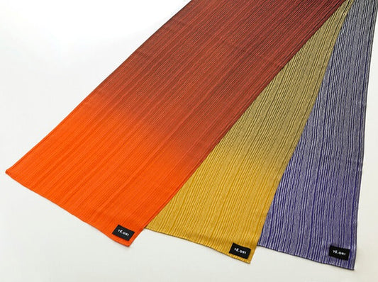 Gradation Color Stole with Metallic Yarn